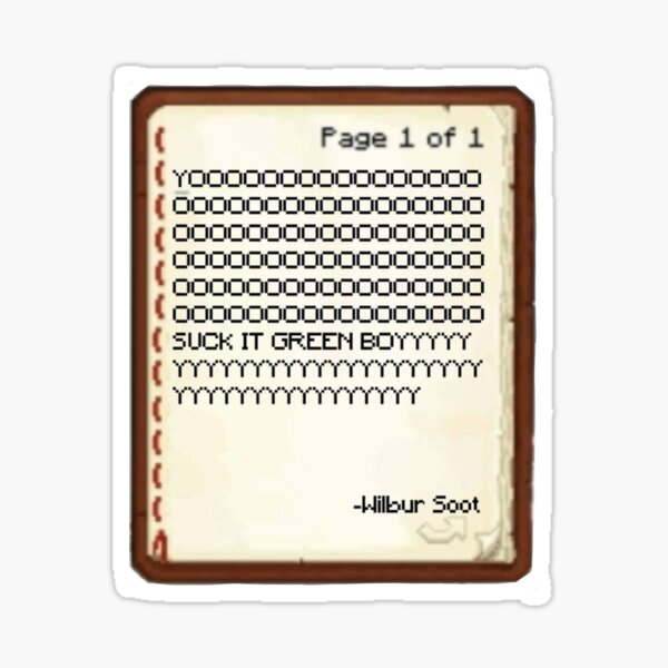 wilbur soot dream smp sticker Sticker