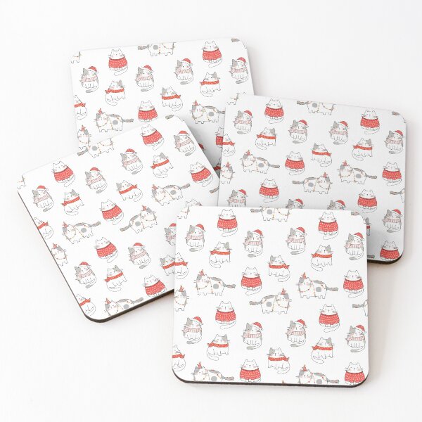 Item preview, Meowy Christmas Pattern - Cute Cat Xmas designed and sold by Borislav Shekerdzhiyski.