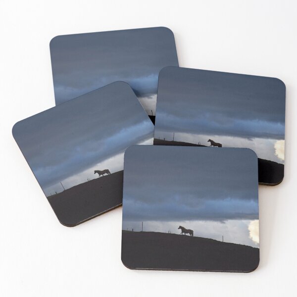 Item preview, Silhouette of a horse in the evening designed and sold by elisainiceland.