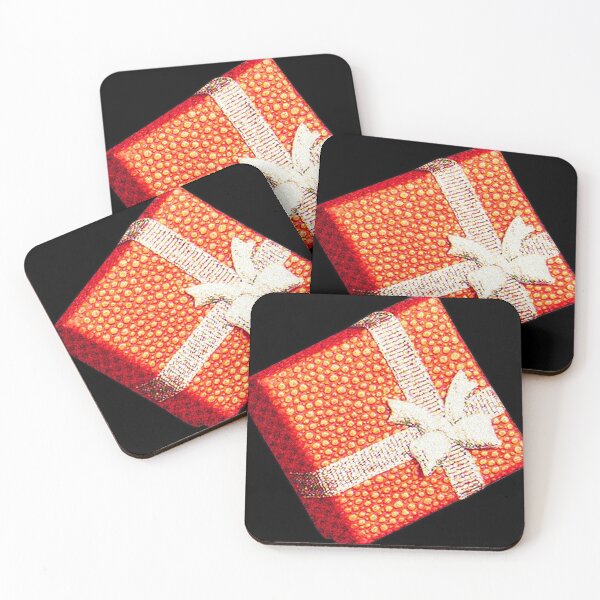 Item preview, Red Gift box with metallic bow designed and sold by CoffeeandHope.