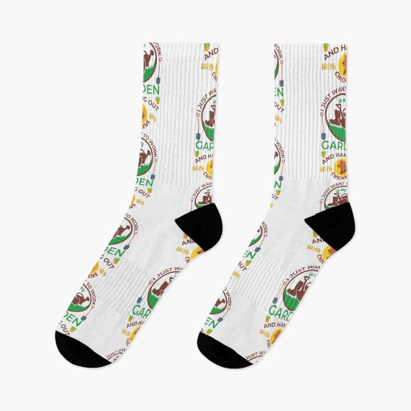 Item preview, I Just Want To Work In My Garden And Hangout With My Chickens designed and sold by BahiaStyle.
