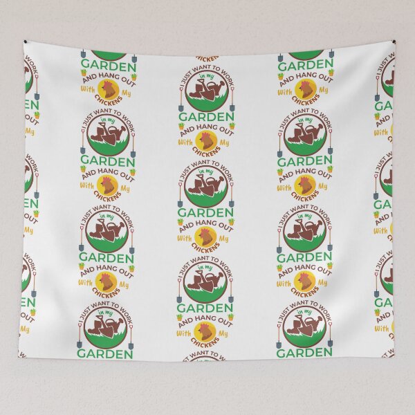 Item preview, I Just Want To Work In My Garden And Hangout With My Chickens designed and sold by BahiaStyle.