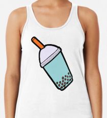 Bubble Tea Pattern Racerback Tank Top