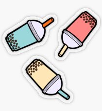 Bubble-Tee-Muster Transparenter Sticker
