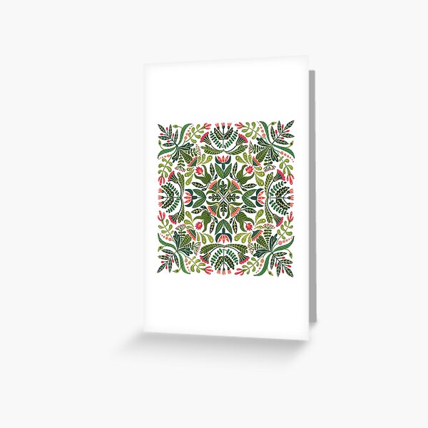 Little red riding hood - mandala pattern Greeting Card
