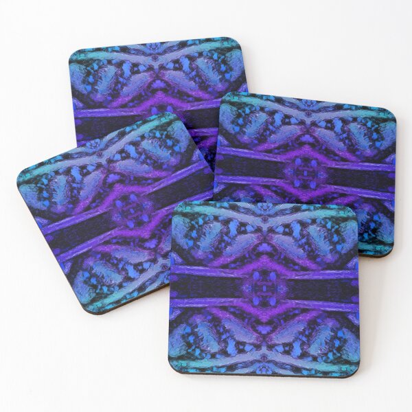 Item preview, Colorama pattern blue purple neon 3d effect designed and sold by Joie-et-Poesie.