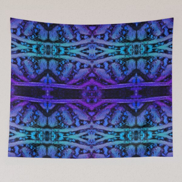 Item preview, Colorama pattern blue purple neon 3d effect designed and sold by Joie-et-Poesie.
