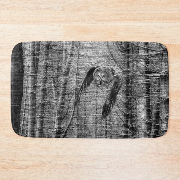 Item preview, Great gray Owl in the snowy woods designed and sold by HaleyRedshaw.