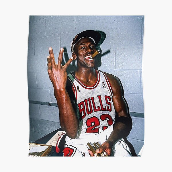 Micheal Jordan Cigare Poster