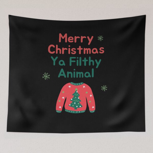Item preview, Merry Christmas Ya Filthy Animal, Ugly Sweater designed and sold by Echo Dusk.