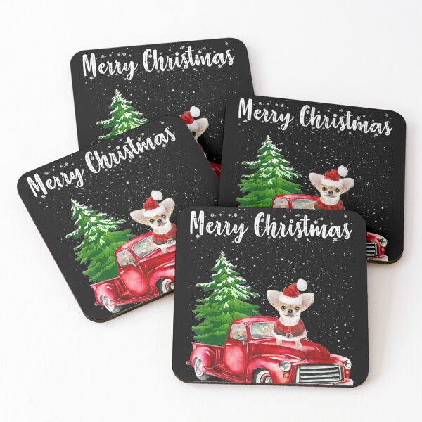 Item preview, Chihuahua Riding Red Truck Merry Christmas Dog Lover designed and sold by ManishDayal.