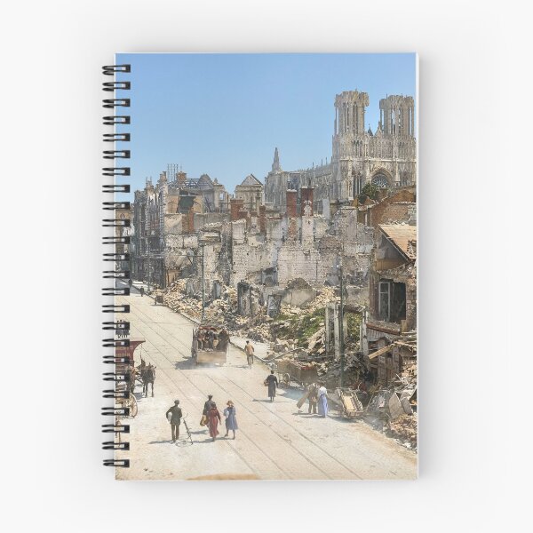 Item preview, Rheims, France in 1919 after 4 years of shell fire during World War I designed and sold by Sanna Dullaway.