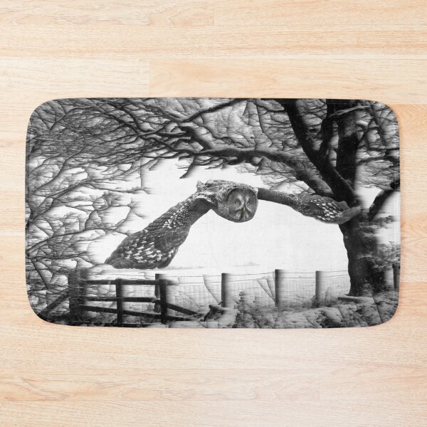 Item preview, Great gray Owl in the snowy woods designed and sold by HaleyRedshaw.