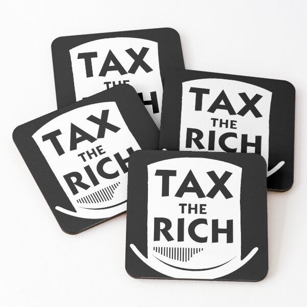 Item preview, tax the rich - black designed and sold by Funny Tee.