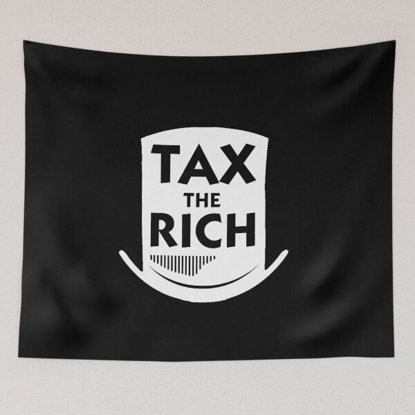 Item preview, tax the rich - black designed and sold by Funny Tee.