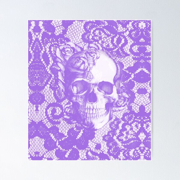 Item preview, Lavender lace rose skull designed and sold by KristyPatterson.