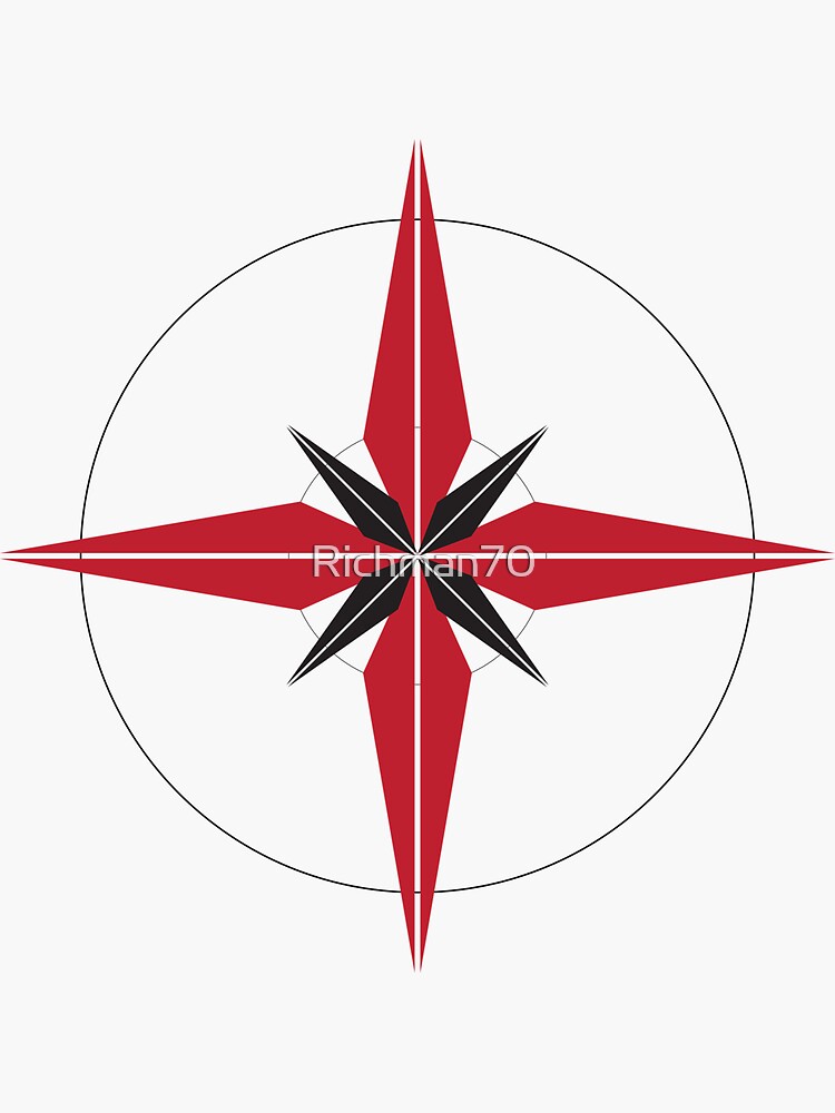 Nautical Compass Rose Sticker For Sale By Richman70 Redbubble 6811