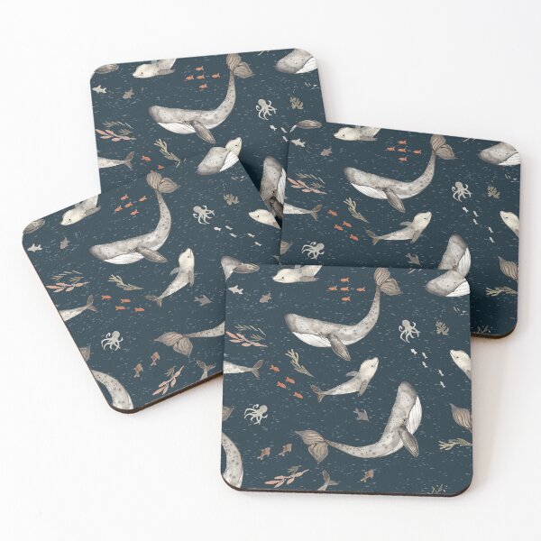 Item preview, Whales watercolor designed and sold by Petit Faon Prints.