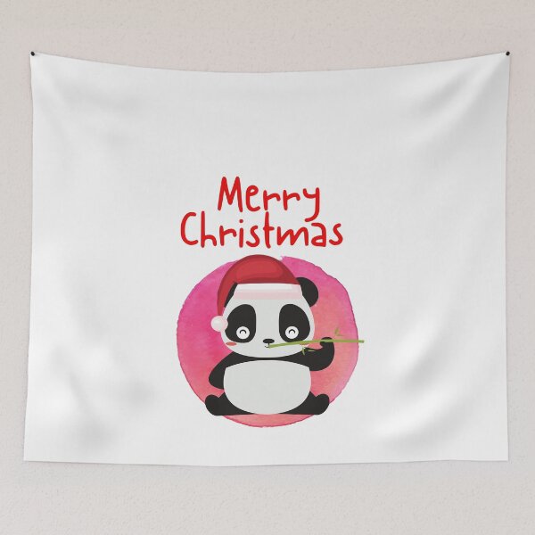 Item preview, Merry Christmas with Cute Panda designed and sold by springbloomb.