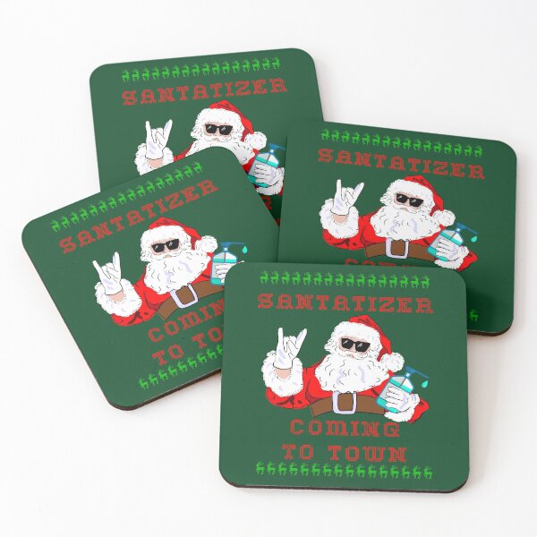 Item preview, Funny cool Santa with sanitizer coming to town designed and sold by PG Illustration.