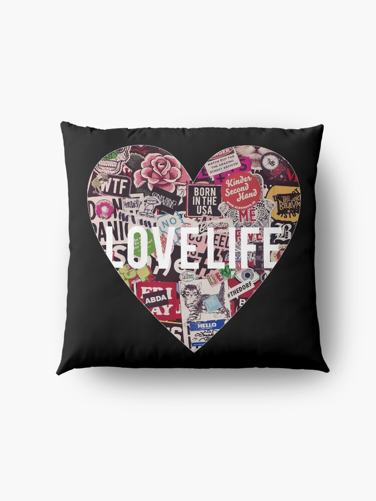 Alternate view of Love Life Grunge Heart Floor Pillow