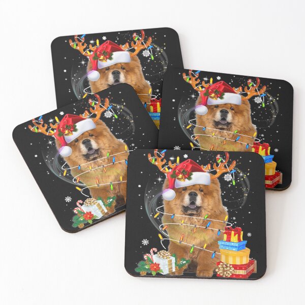 Item preview, Chow Chow Reindeer Christmas Lights Funny Dog Xmas designed and sold by ManishDayal.