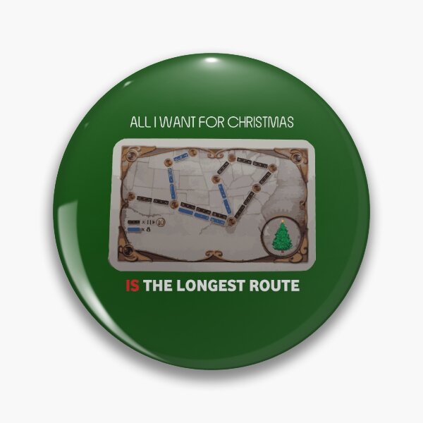 Item preview, All I Want For Christmas Is The Longest Route - Board Games Design - Board Game Art designed and sold by MeepleDesign.