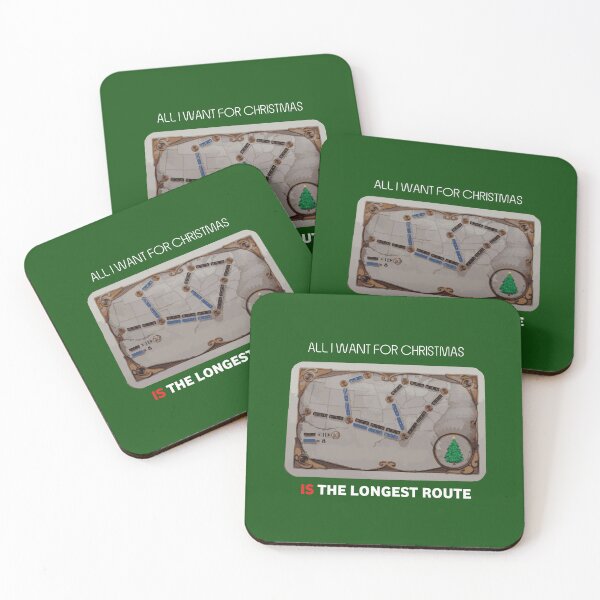 Item preview, All I Want For Christmas Is The Longest Route - Board Games Design - Board Game Art designed and sold by MeepleDesign.