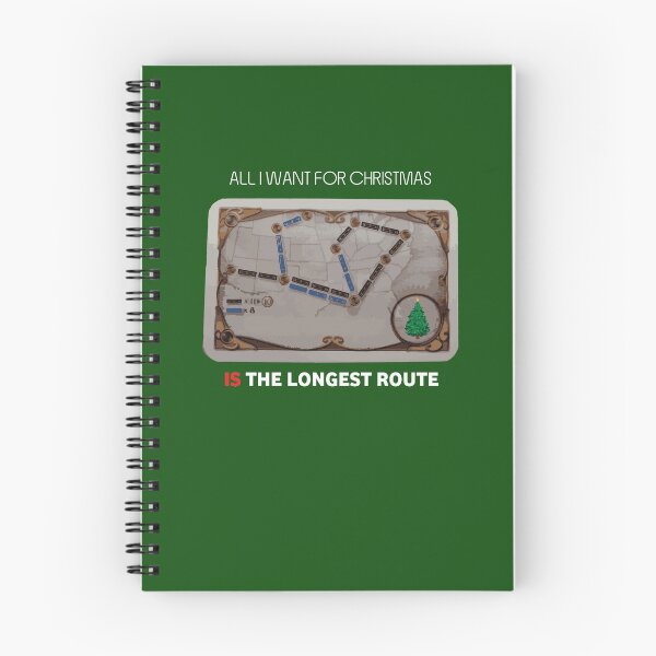 Item preview, All I Want For Christmas Is The Longest Route - Board Games Design - Board Game Art designed and sold by MeepleDesign.