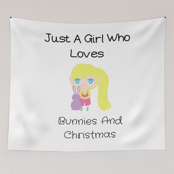 Item preview, Just A Girl Who Loves Bunny,Just A Girl Who Loves Bunnies And Christmas Bunny Lover Rabbit Gift For Women designed and sold by piskwi.