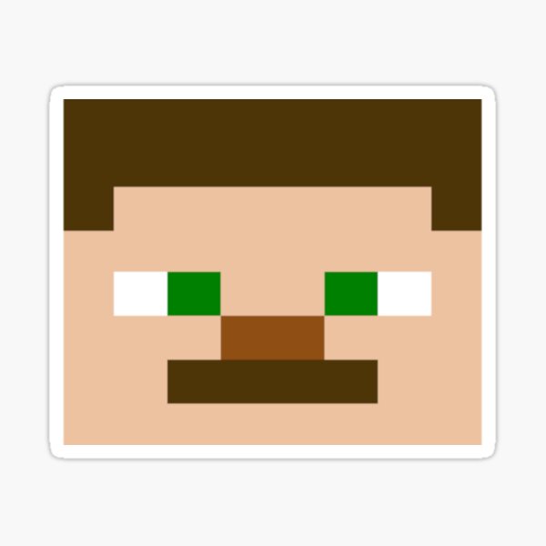 Sticker Minecraft Steve Redbubble