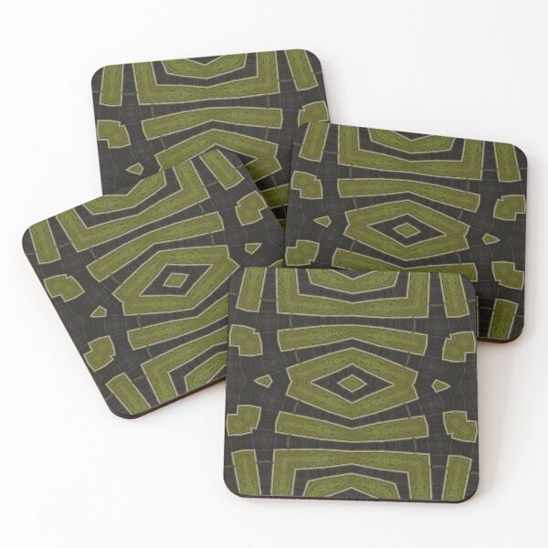 Item preview, Colorama geometric pattern khaki green designed and sold by Joie-et-Poesie.