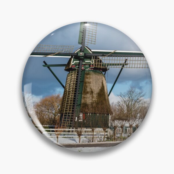 Item preview, Typical Dutch windmill in a winter setting designed and sold by Flottmynd.