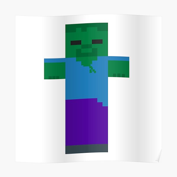 Minecraft Zombie Posters Redbubble