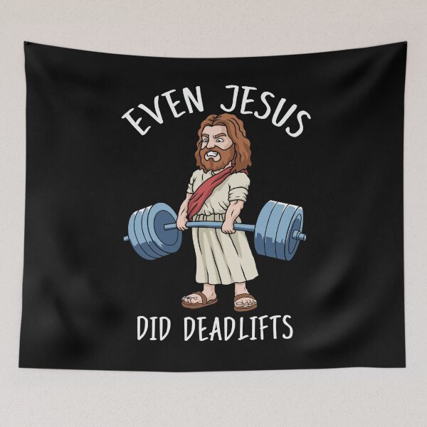 Item preview, Funny Gym Gift Men Jesus Deadlift Gift Men Fitness Bodybuilding designed and sold by DSWShirts.