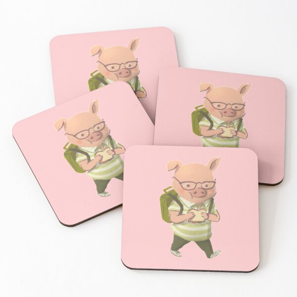 Item preview, Cute Back to School Pig Character with a Sandwich  designed and sold by TheNewAntique.