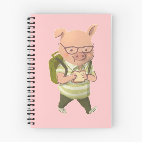 Item preview, Cute Back to School Pig Character with a Sandwich  designed and sold by TheNewAntique.