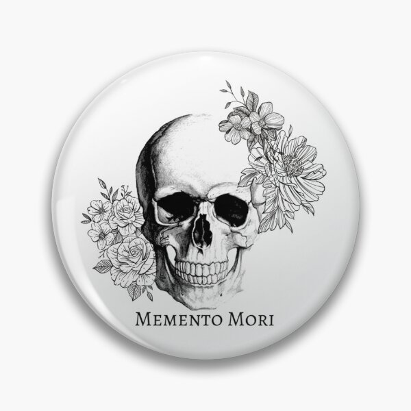Item preview, Memento Mori floral skull designed and sold by Sara-B.
