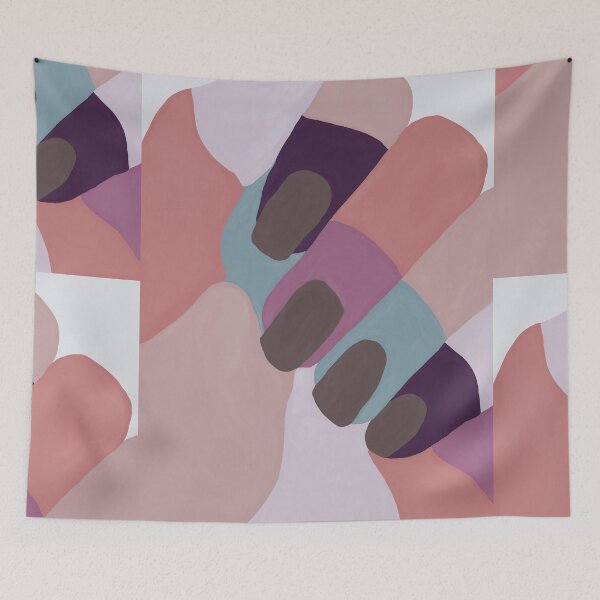 Item preview, colourful hand portrait in pinks, purple and blue designed and sold by AshleyHadassah.