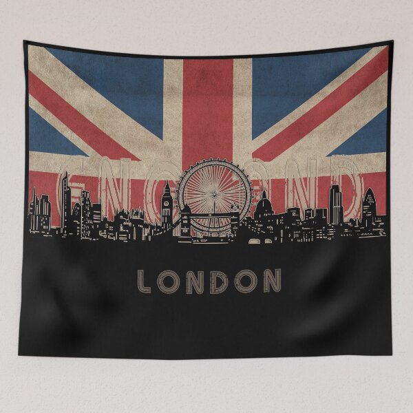 Item preview, london skyline flag designed and sold by BekimART2.