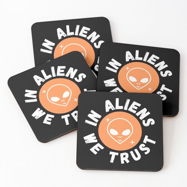 Item preview, In Aliens We Trust Funny Alien Gift designed and sold by Nathalie Aynié.