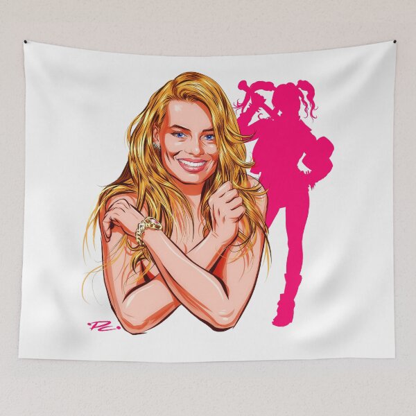 Item preview, Margot Robbie - An illustration by Paul Cemmick designed and sold by TIGERDAVER.
