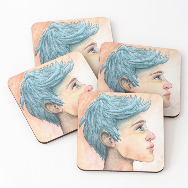 Item preview, Handsome kid with blue hair designed and sold by mesange-art.