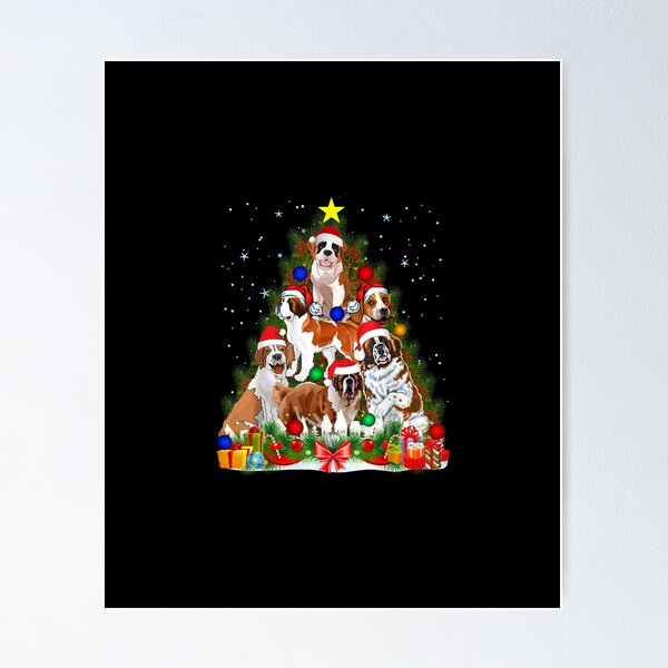Artikelvorschau, Lustiger St. Bernard Dog Weihnachtsbaum entworfen und verkauft von ManishDayal.