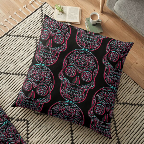 Sugar Skull Floor Pillow