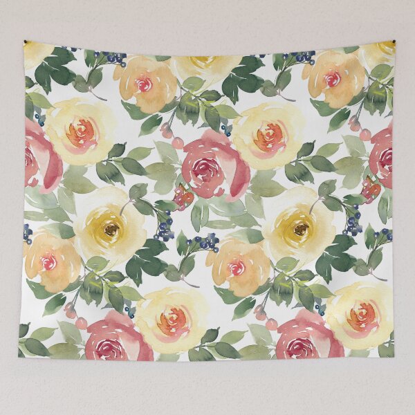 Item preview, Water color floral pattern designed and sold by sully-boutique.
