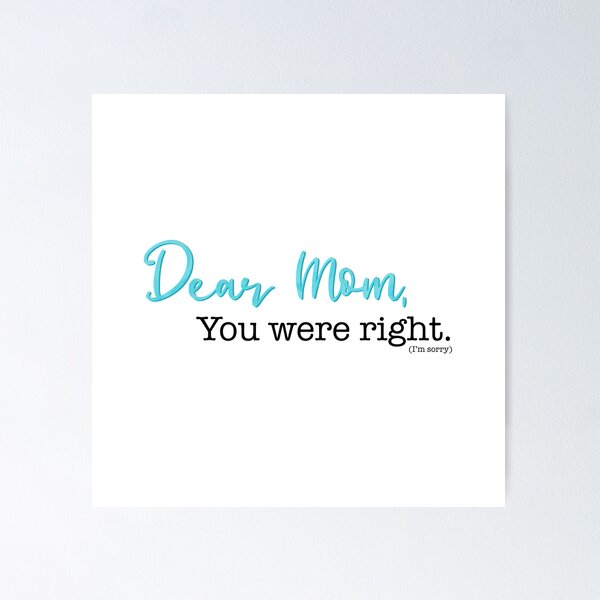 Item preview, Aqua Dear Mom designed and sold by Elle  Hazlett.