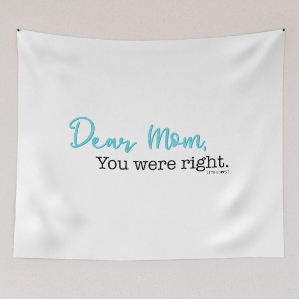 Item preview, Aqua Dear Mom designed and sold by Elle  Hazlett.