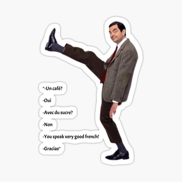 Mr Bean jambe levé- Replique Les vacances de Mr Bean Sticker