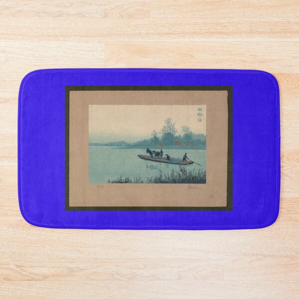 Item preview, 1850's Japanese Woodcut Print- Ferrying a horse across the river designed and sold by UnleyDesign.